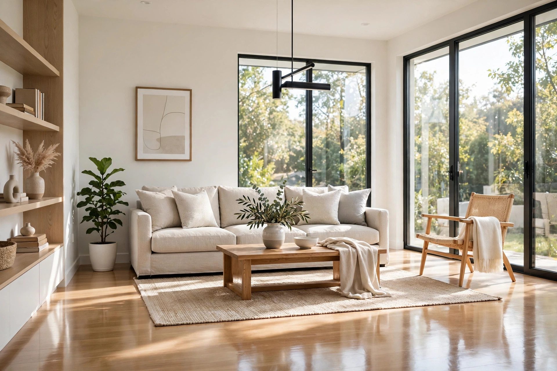Clean home living room