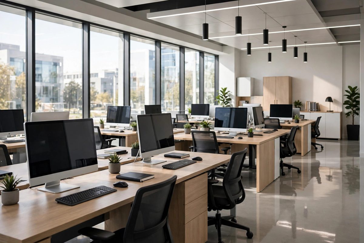 Clean modern office